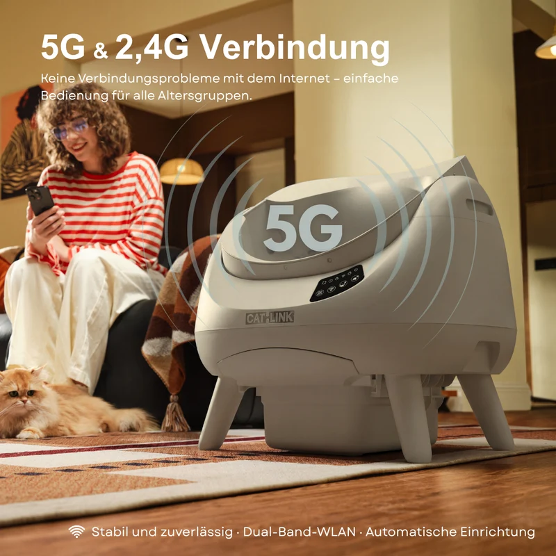 CATLINK Open-X Lite – Offene, selbstreinigende Katzentoilette