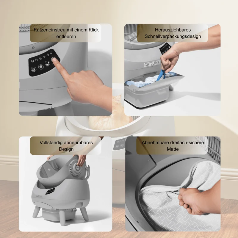 CATLINK Open-X Lite – Offene, selbstreinigende Katzentoilette