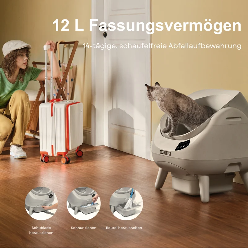 CATLINK Open-X Lite – Offene, selbstreinigende Katzentoilette