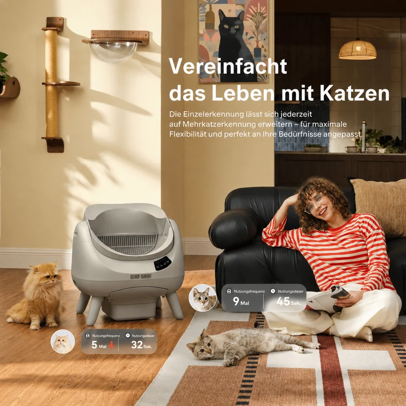 CATLINK Open-X Lite – Offene, selbstreinigende Katzentoilette