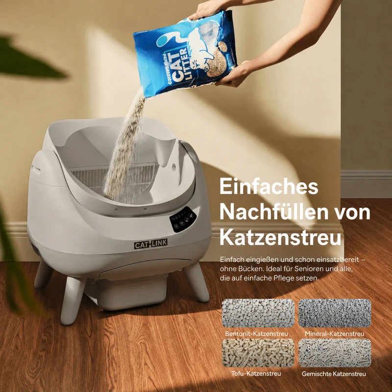 CATLINK Open-X Lite – Offene, selbstreinigende Katzentoilette