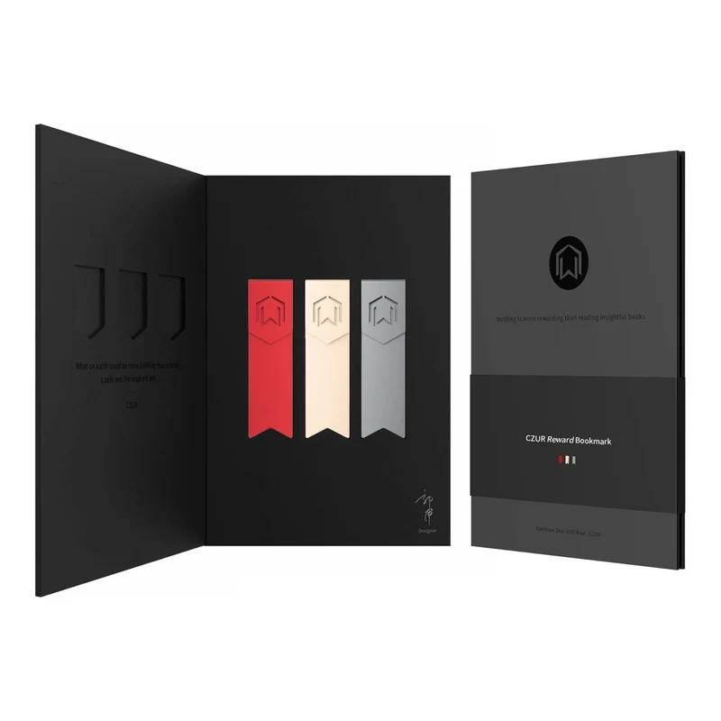 CZUR AirAlu Lesezeichen – Ultraleichtes 1 mm Bookmark aus Flugzeug-Aluminium