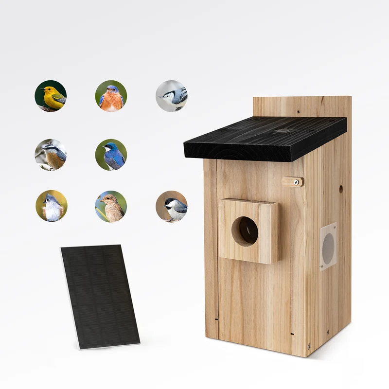 TWOPOINT Vogelhaus mit Kamera – 4MP HD, Solar, WLAN Live-Stream, Echtzeit-Vogelbeobachtung, DIY