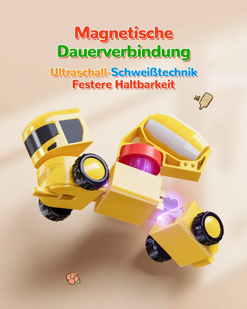 Magfun Magnetische Bausteine Spielzeug – 3D Baufahrzeuge, Vielseitig & Kreativ