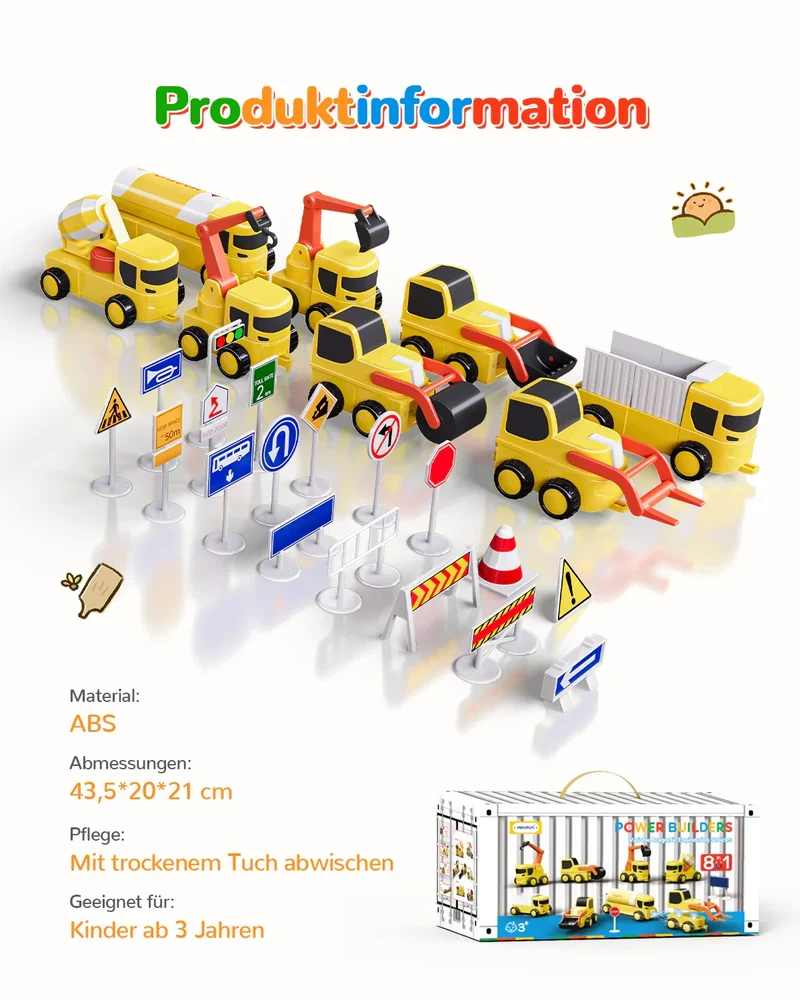 Magfun Magnetische Bausteine Spielzeug – 3D Baufahrzeuge, Vielseitig & Kreativ