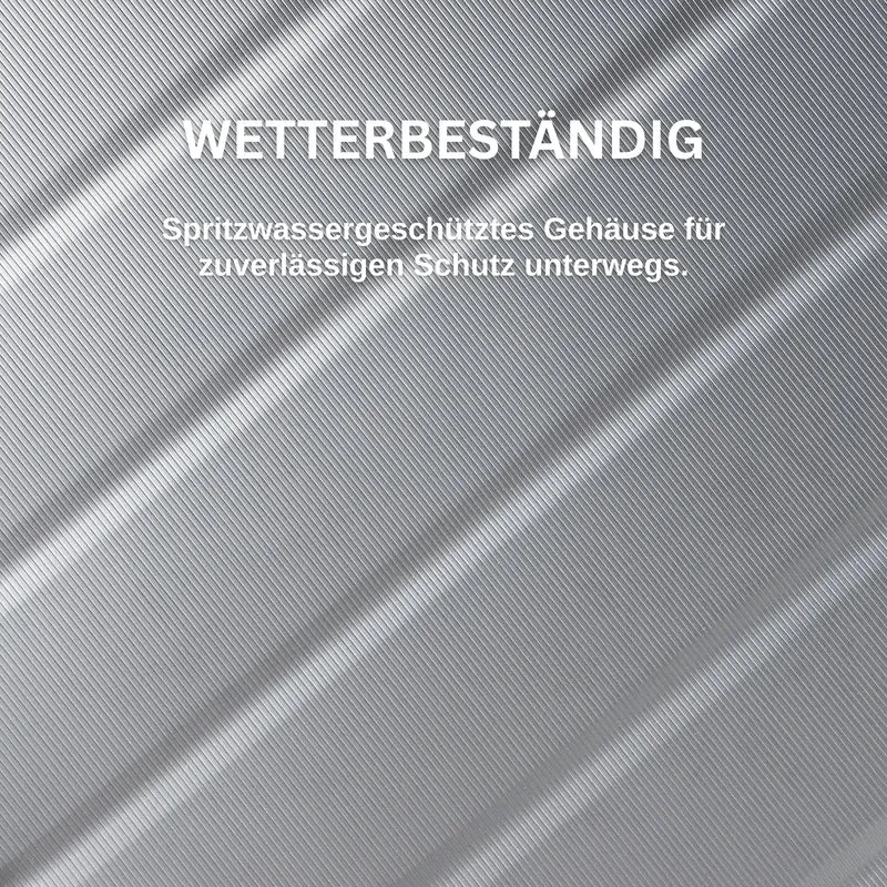 TWOPOINT Aluminium Reisekoffer 20"/24" – Silber, vertikale Struktur