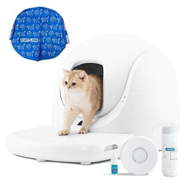 Bundle: Catlink Baymax mit Treppe selbstreinigende Katzentoilette + Zubehör
