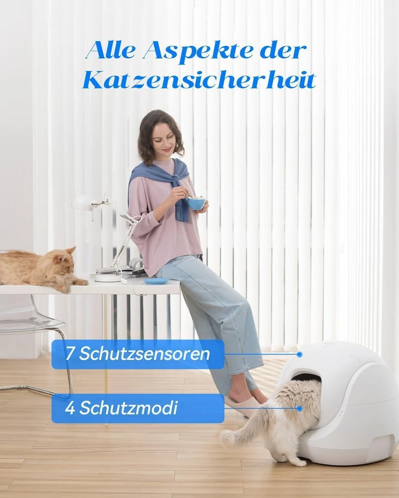 Bundle: Catlink Baymax mit Treppe selbstreinigende Katzentoilette + Zubehör