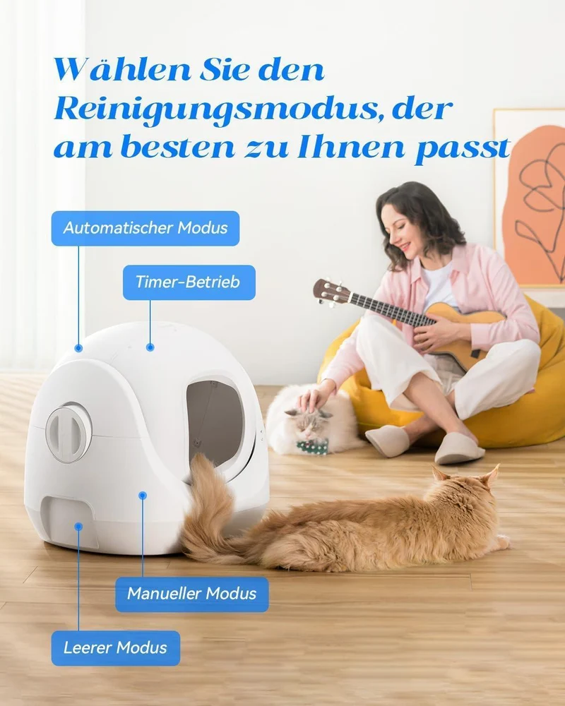 Bundle: Catlink Baymax mit Treppe selbstreinigende Katzentoilette + Zubehör