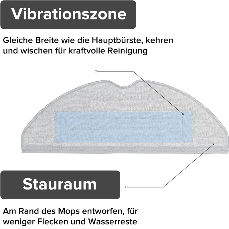 Roborock VibraRise Mopp-Tücher für S8/S8+/S8 Pro Ultra/S7/S7 MaxV/S7 Maxv Ultra/S7 Max Ultra/S7 Pro Ultra Staubsaugerroboter, *2 Stk