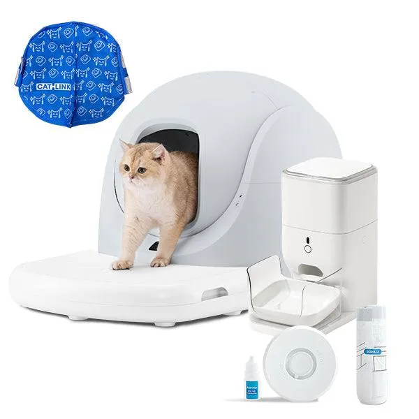 Bundle: Catlink Katzentoilette + Futterautomat