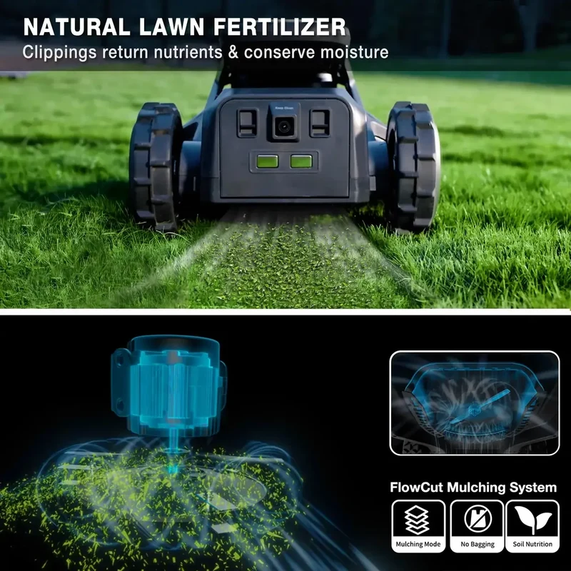 AIRSEEKERS TRON Standard – 15 Ah Akku, 2400 m² Mähroboter mit Schnellladung