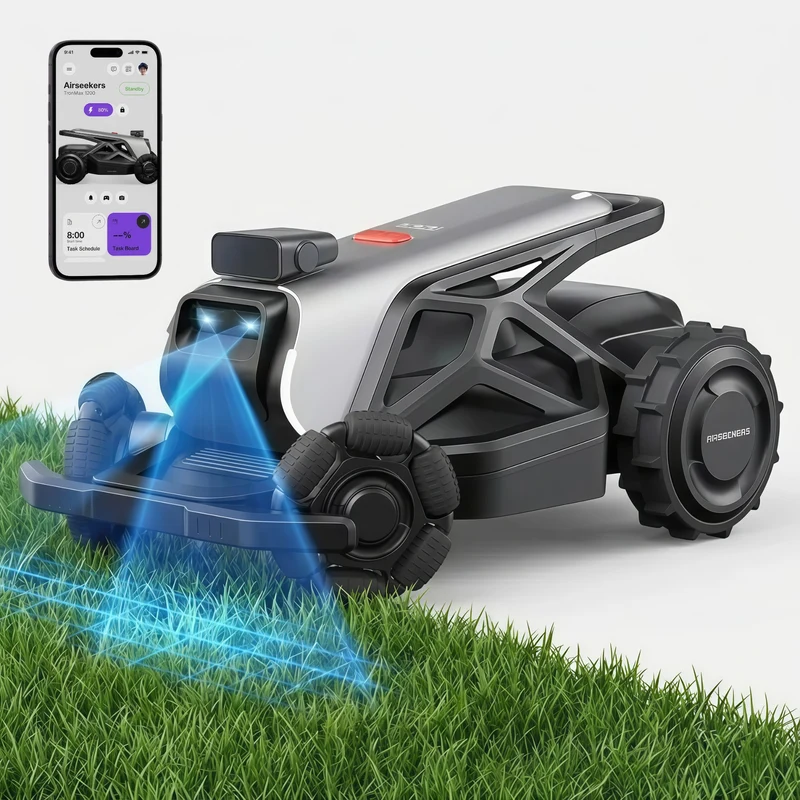 AIRSEEKERS TRON Standard – 15 Ah Akku, 2400 m² Mähroboter mit Schnellladung