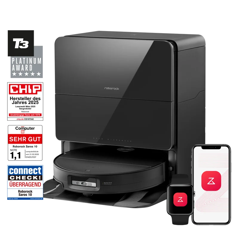 Roborock Saros 10 Saugroboter mit Dual Anti-Tangle System (verbessert von S8 MaxV Ultra)