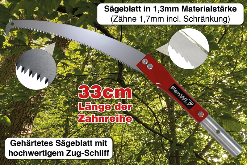 8m Teleskop Astsäge mit Teleskopstange und Baumsäge-Modul