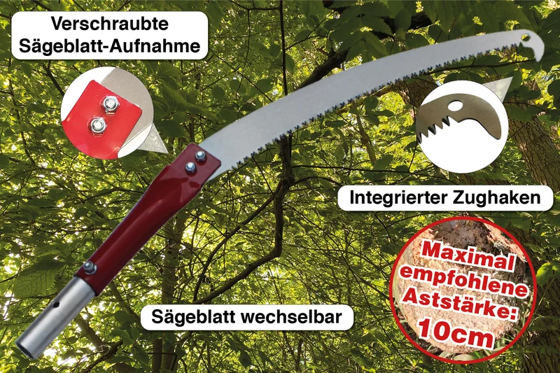 8m Teleskop Astsäge mit Teleskopstange und Baumsäge-Modul