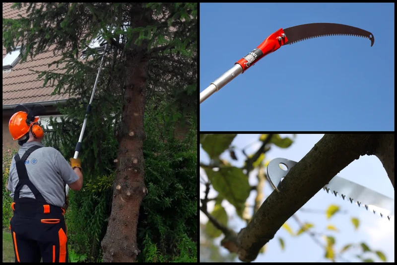 8m Teleskop Astsäge mit Teleskopstange und Baumsäge-Modul