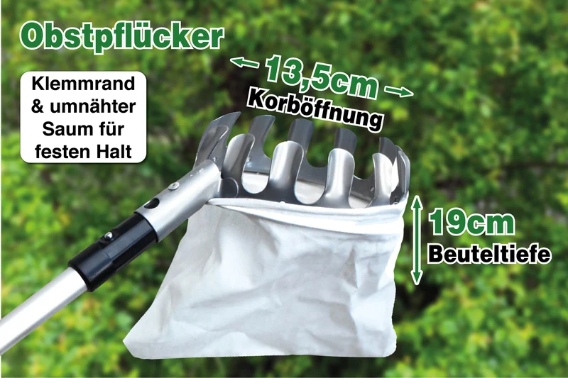 10m Teleskop Baumpflege Set mit Teleskopstange Astschere Astsäge Obstpflücker und Baumhaken