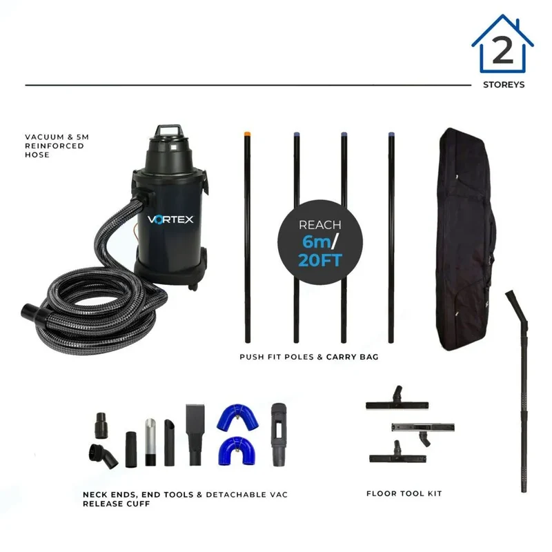 Vortex Gutter Vacuum Kit „Piccolo“ – Einstieg-Dachrinnenreiniger mit 1600 W Motor
