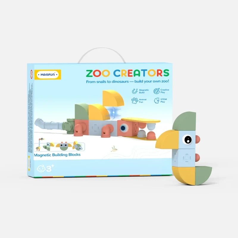 Magfun Magnetische Bausteine Spielzeug – 3D Tierfiguren, Vielseitig & Kreativ