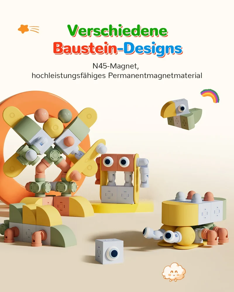 Magfun Magnetische Bausteine Spielzeug – 3D Tierfiguren, Vielseitig & Kreativ