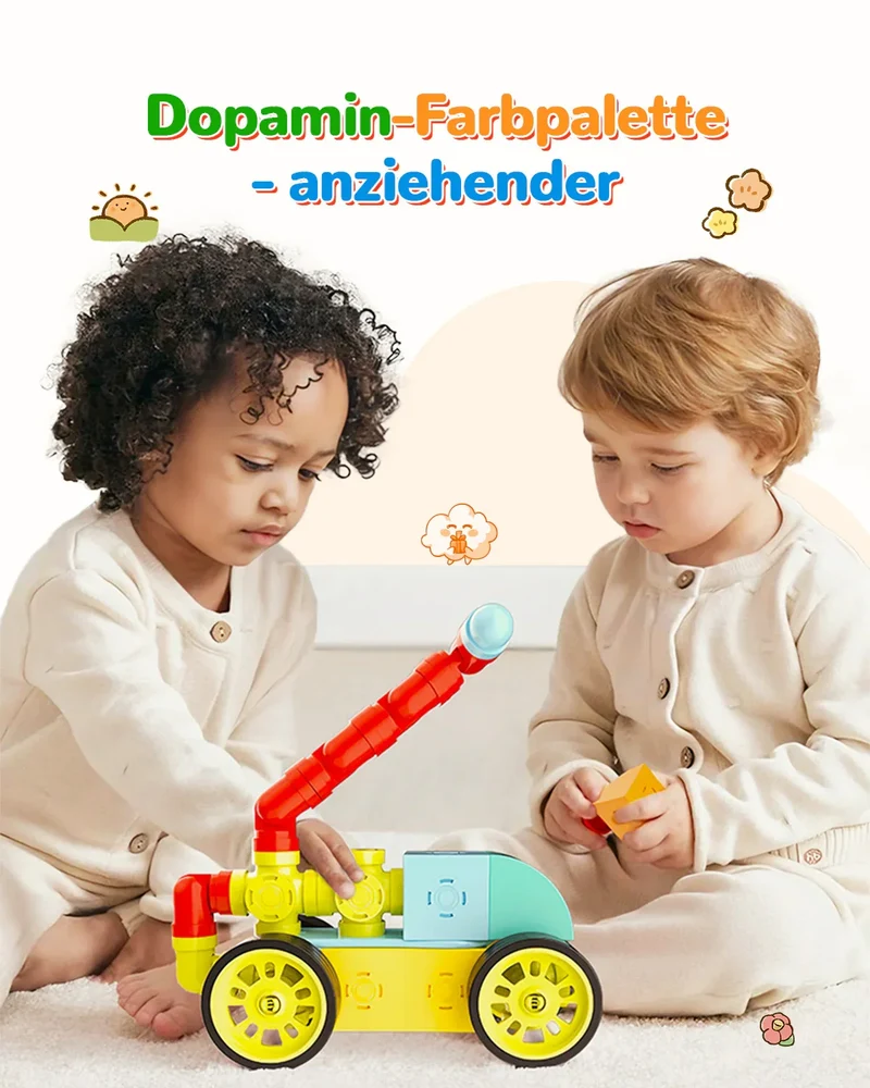 Magfun Magnetische Bausteine Spielzeug – 3D Stadtfahrzeuge, Vielseitig & Kreativ