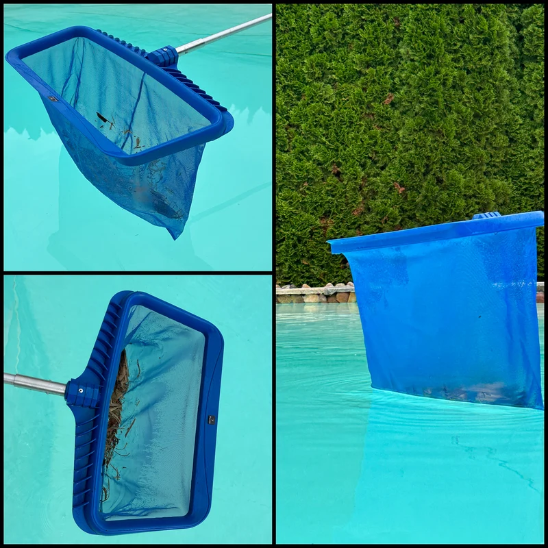 8m Teleskop Pool-/Teich-Set mit Teleskopstange 2x Kescher und 2x Bürste