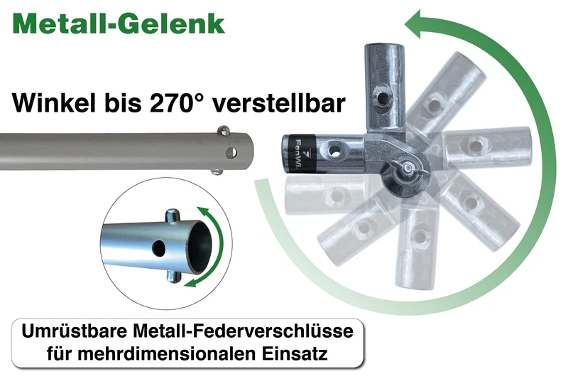 10m Teleskop Harken Set zur Dach-Reinigung als Dachharke