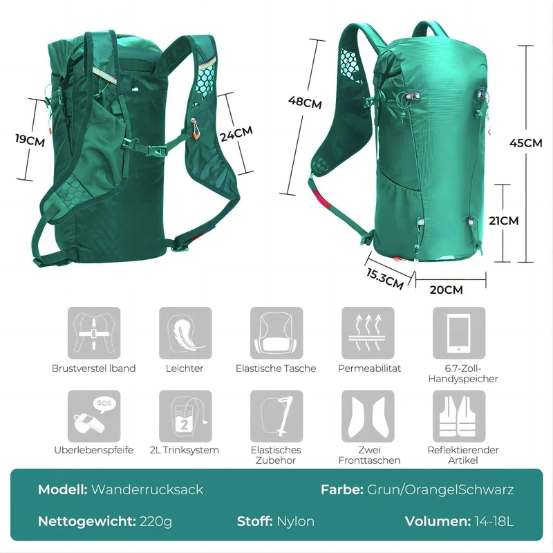 Generico Rucksack, Fahrradrucksack, L