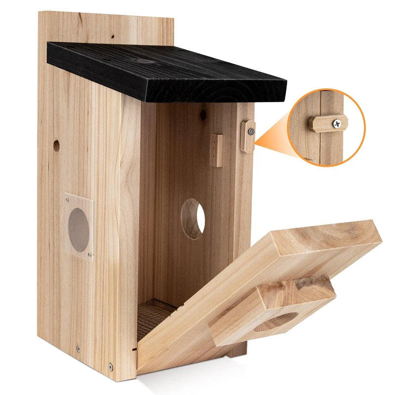RAINBEAN Nistkasten mit Kamera NW-E1 – 4 MP, Echtzeit-Vogelbeobachtung, KI-Erkennung, DIY