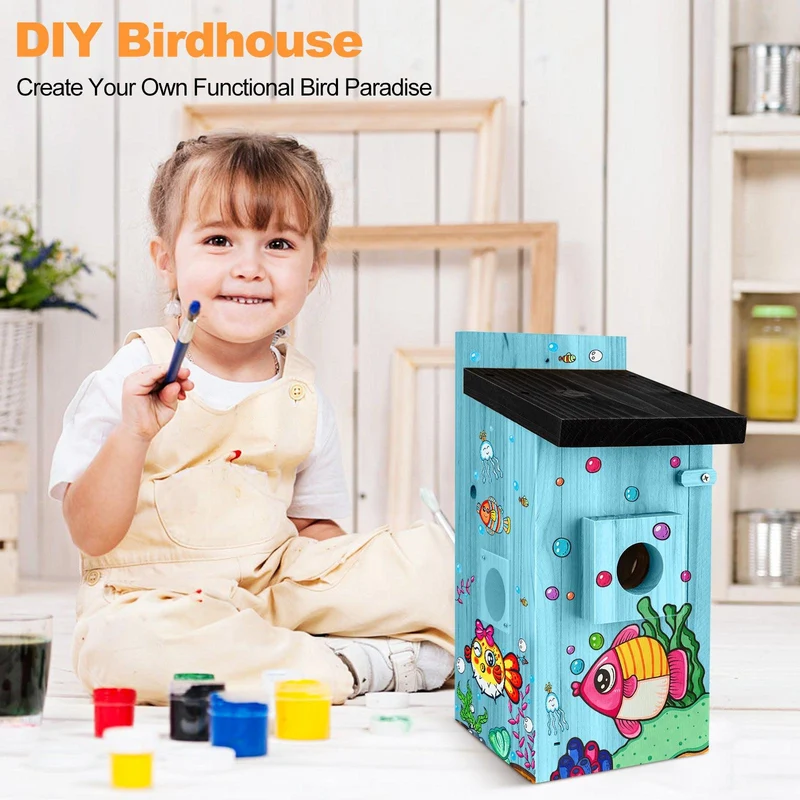 RAINBEAN Nistkasten mit Kamera NW-E1 – 4 MP, Echtzeit-Vogelbeobachtung, KI-Erkennung, DIY