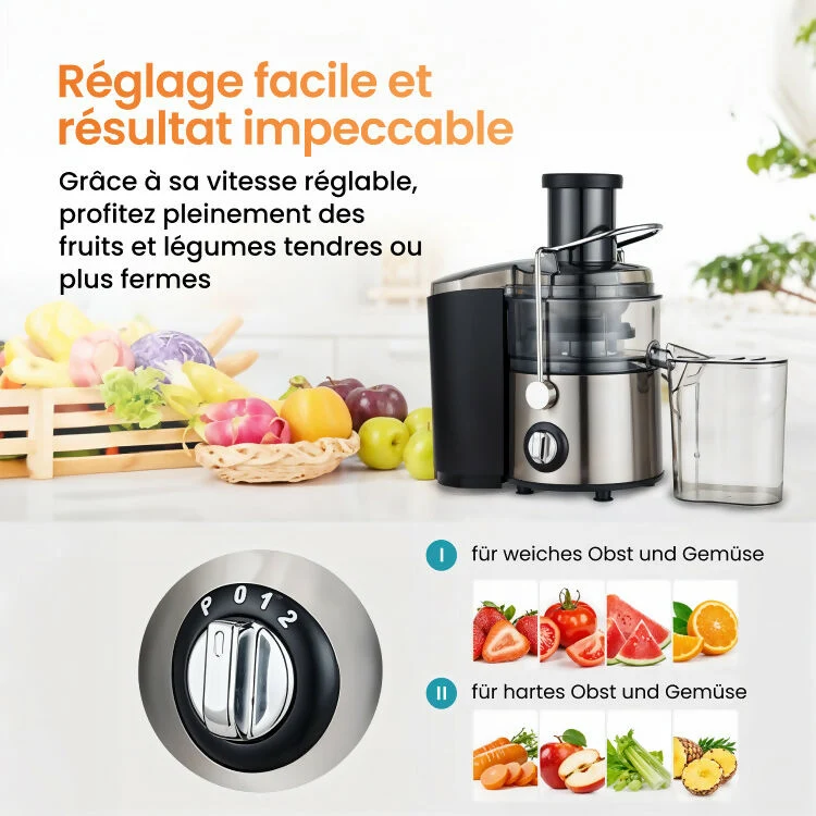 Centrifugeuse à grande ouverture et 2 vitesses