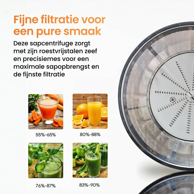 Sapcentrifuge met grote vulopening en 2 snelheidsstanden