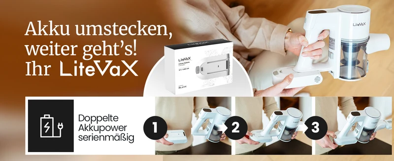 BLAXX LVX Akku-Hand- & Stielstaubsauger Kabellos Beutellos 200W / 60 Min