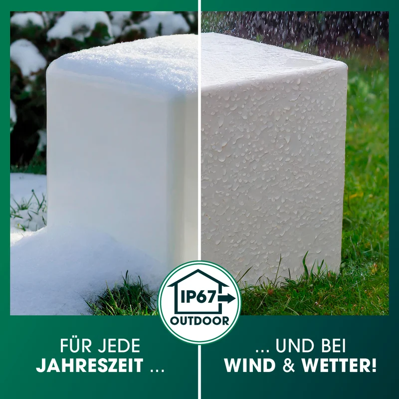 Solar-Dekowürfel mit Fernbedienung & Farbwechsel - 2er-Set