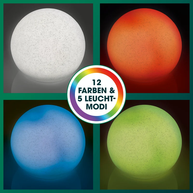 Solar-Dekostein mit Fernbedienung & Farbwechsel – 3er-Set