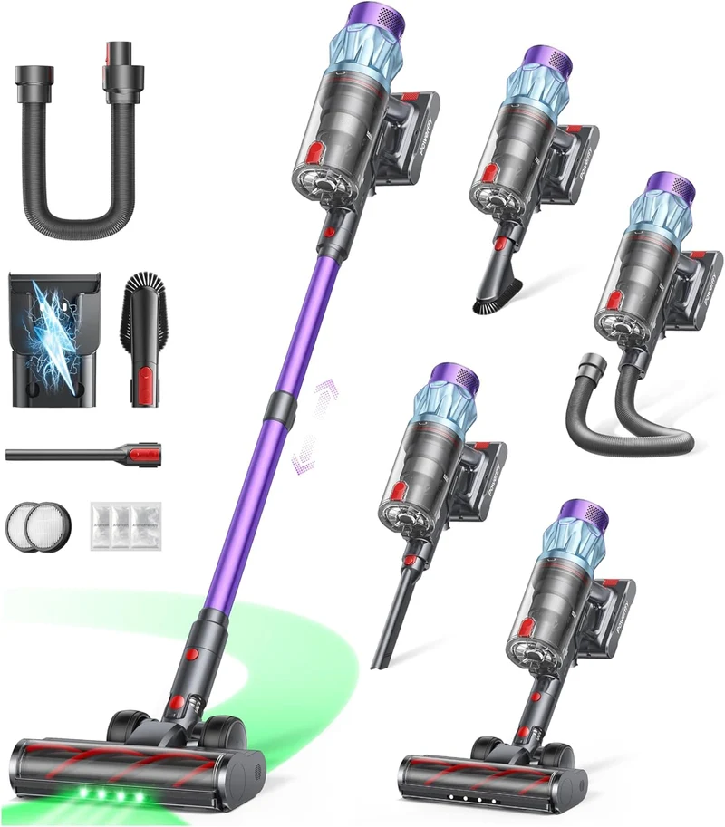 Powerffy Knight 11 Kabelloser Staubsauger, 550 W, 45 kPa, 60 Minuten Stabstaubsauger