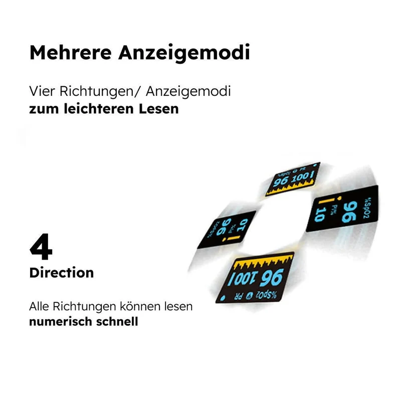 Pulsoximeter / Blutsauerstoffmessgerät / Oximeter für Finger / Mit OLED-Anzeige / Professionell und hochgenau / Optimal für Familien, ältere Menschen und Krankenhäuser