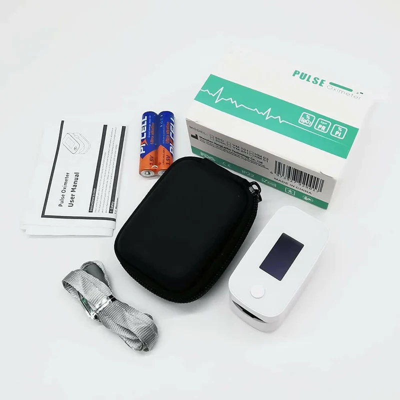 Pulsoximeter / Blutsauerstoffmessgerät / Oximeter für Finger / Mit OLED-Anzeige / Professionell und hochgenau / Optimal für Familien, ältere Menschen und Krankenhäuser