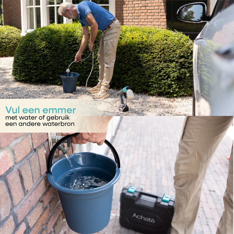 Achaté Draadloze Hogedrukreiniger V2 Bundel
