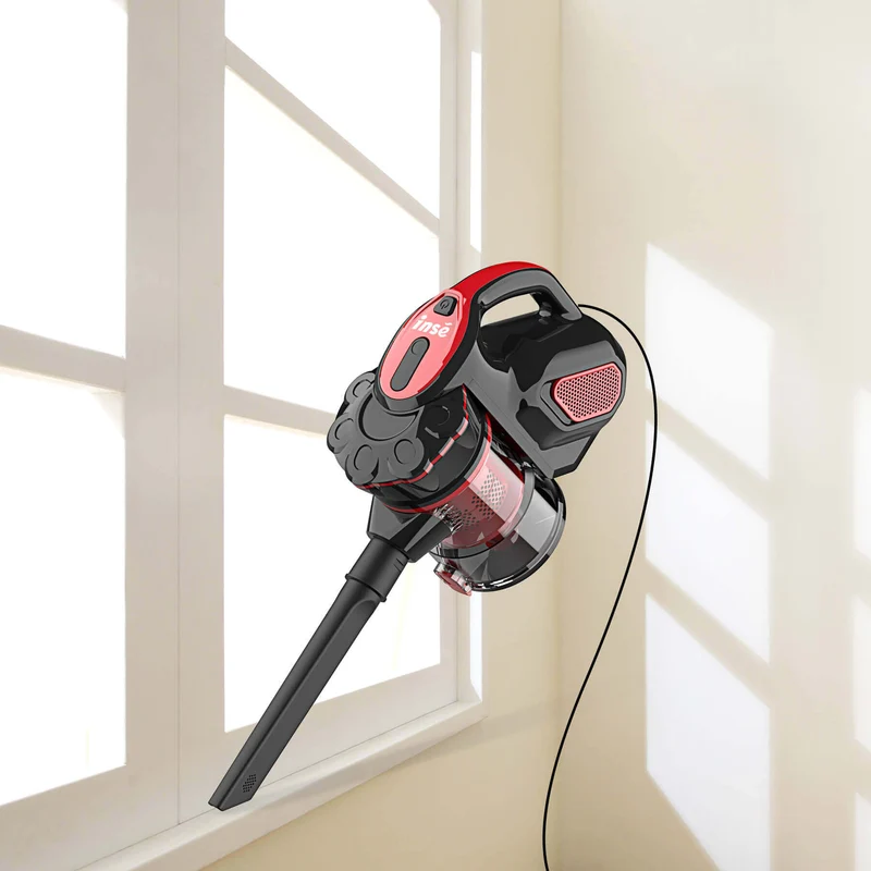 【DE Stock】INSE I5 Staubsauger mit Kabel -18Kpa für Tierhaare&Hartholzböden | Rot