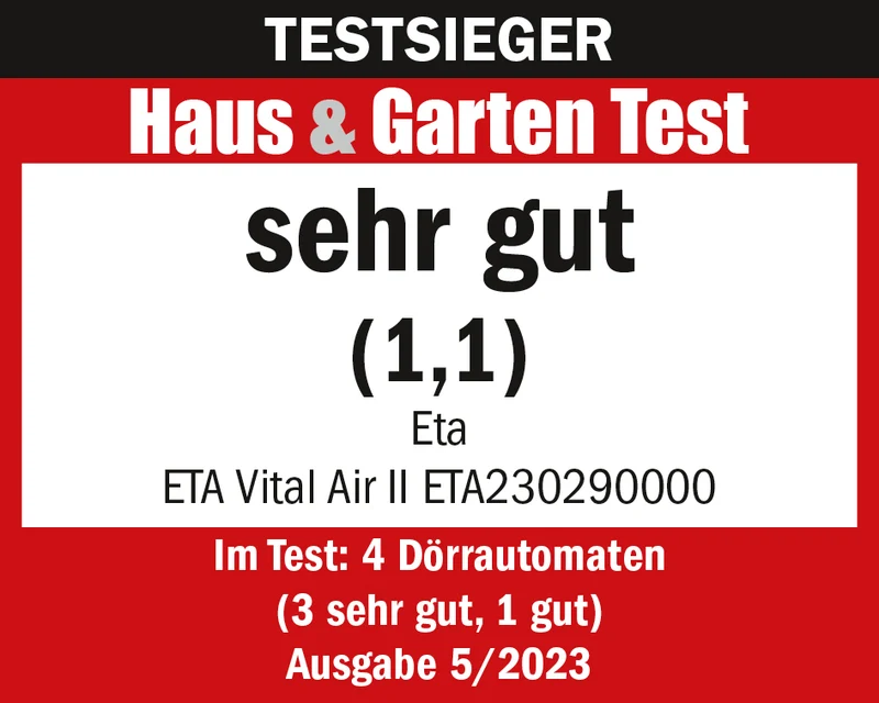 Lebensmitteltrockner ETA Vital Air II 2302 90000 schwarz