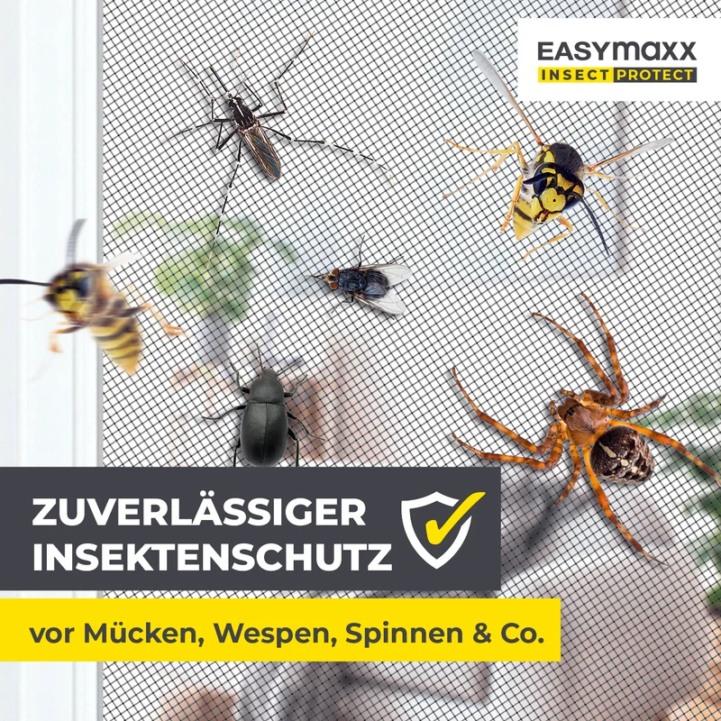 Teleskop-Insektenschutzgitter mit integriertem Netz - 4er-Set - weiß