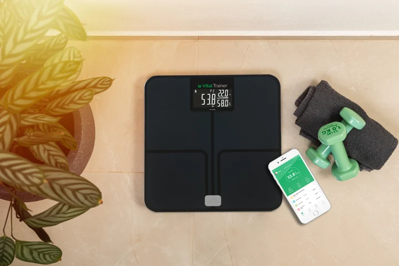 Personenwaage ETA Vital Trainer mit Smart-App 7780 90000 schwarz