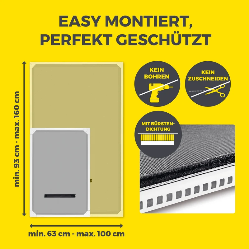 Teleskop-Insektenschutzgitter für Dachfenster - 100 x 160 cm