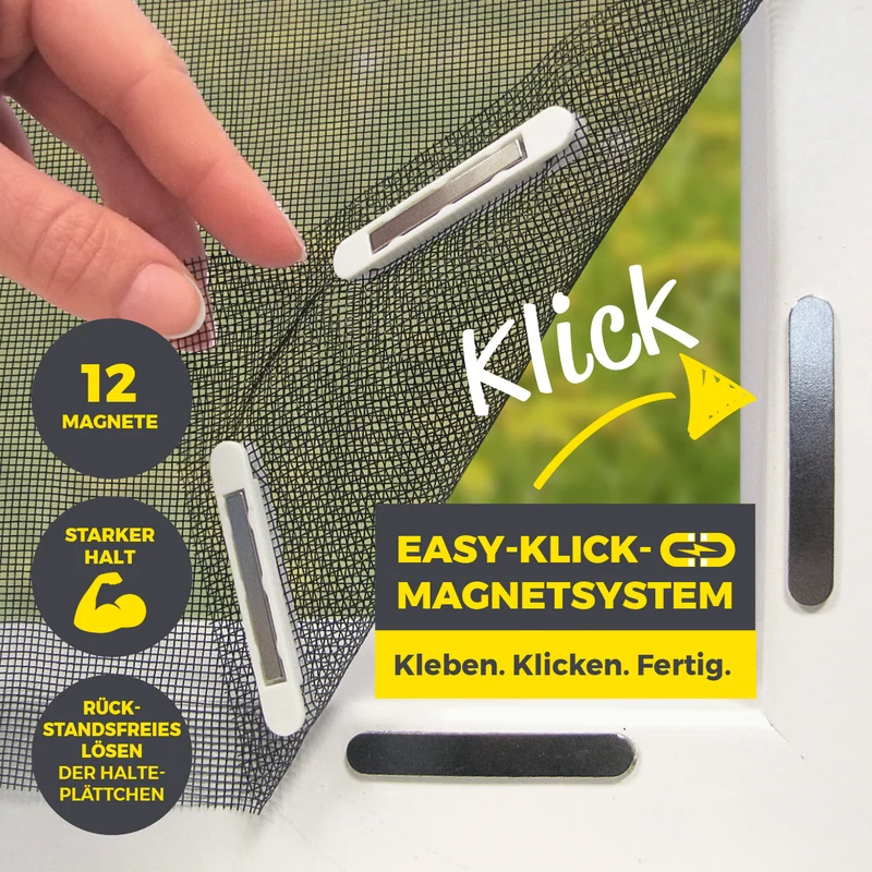 Magnet-Set für EASYmaxx Insect Protect Insektenschutzgitter - 12 Stück