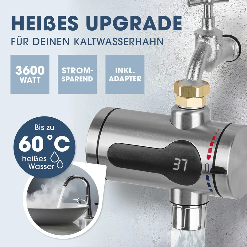 elektrischer Edelstahl-Durchlauferhitzer für den Außenbereich