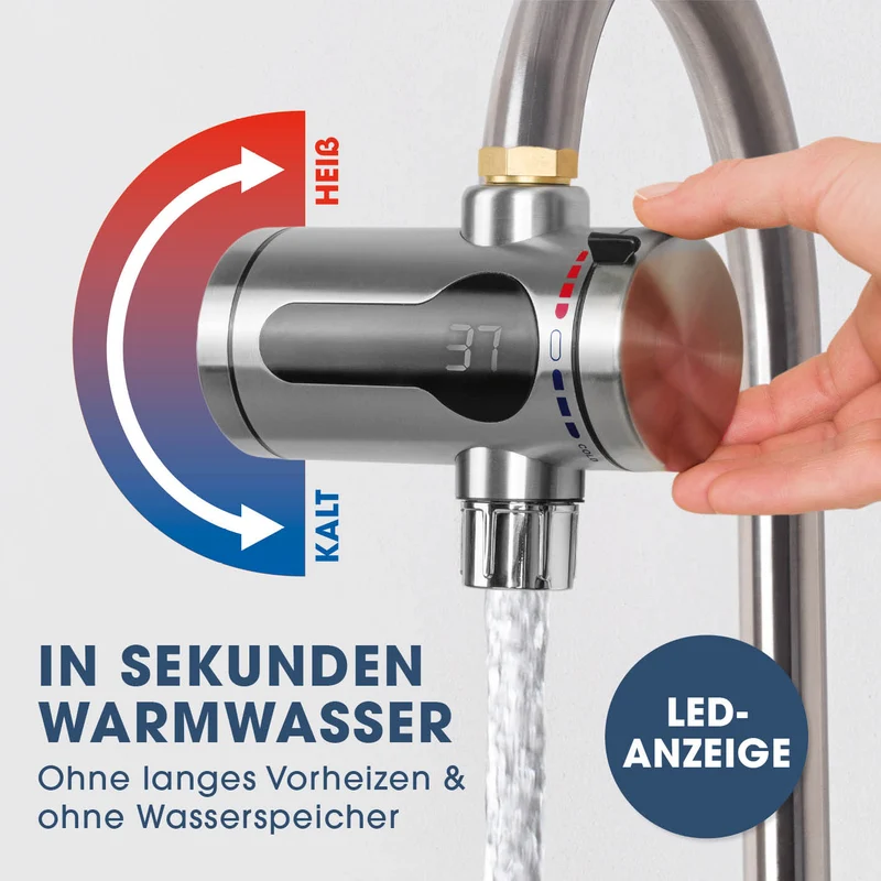elektrischer Edelstahl-Durchlauferhitzer für den Außenbereich