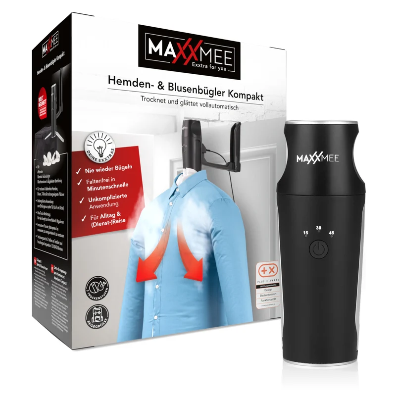 Hemden- & Blusenbügler Kompakt - schwarz/silber