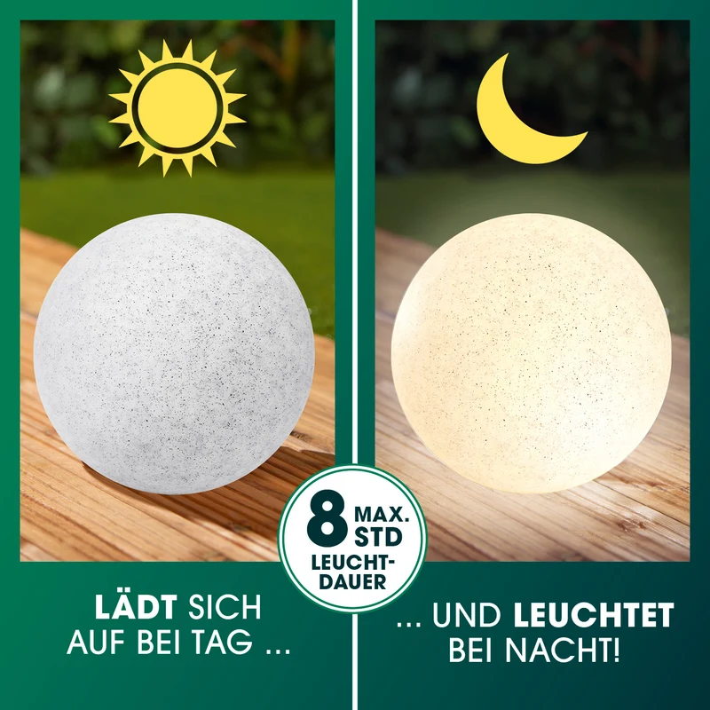 Solar-Dekostein mit Fernbedienung & Farbwechsel - 2er-Set